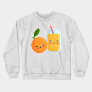 Cute Kawaii Orange Juice Crewneck Sweatshirt